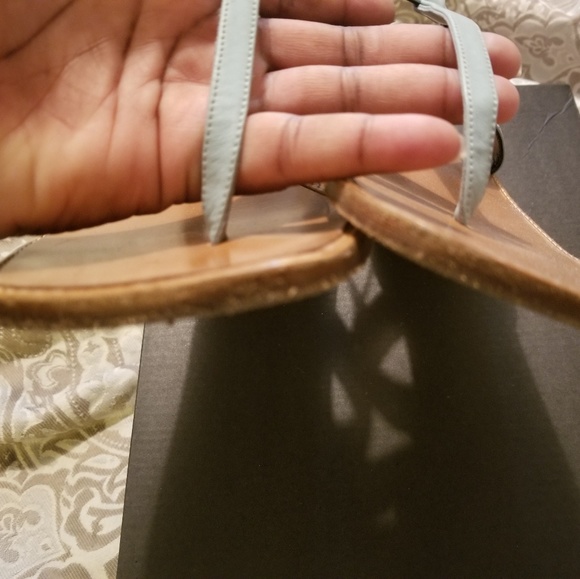 Powder Blue Coach sandals. - Picture 10 of 13